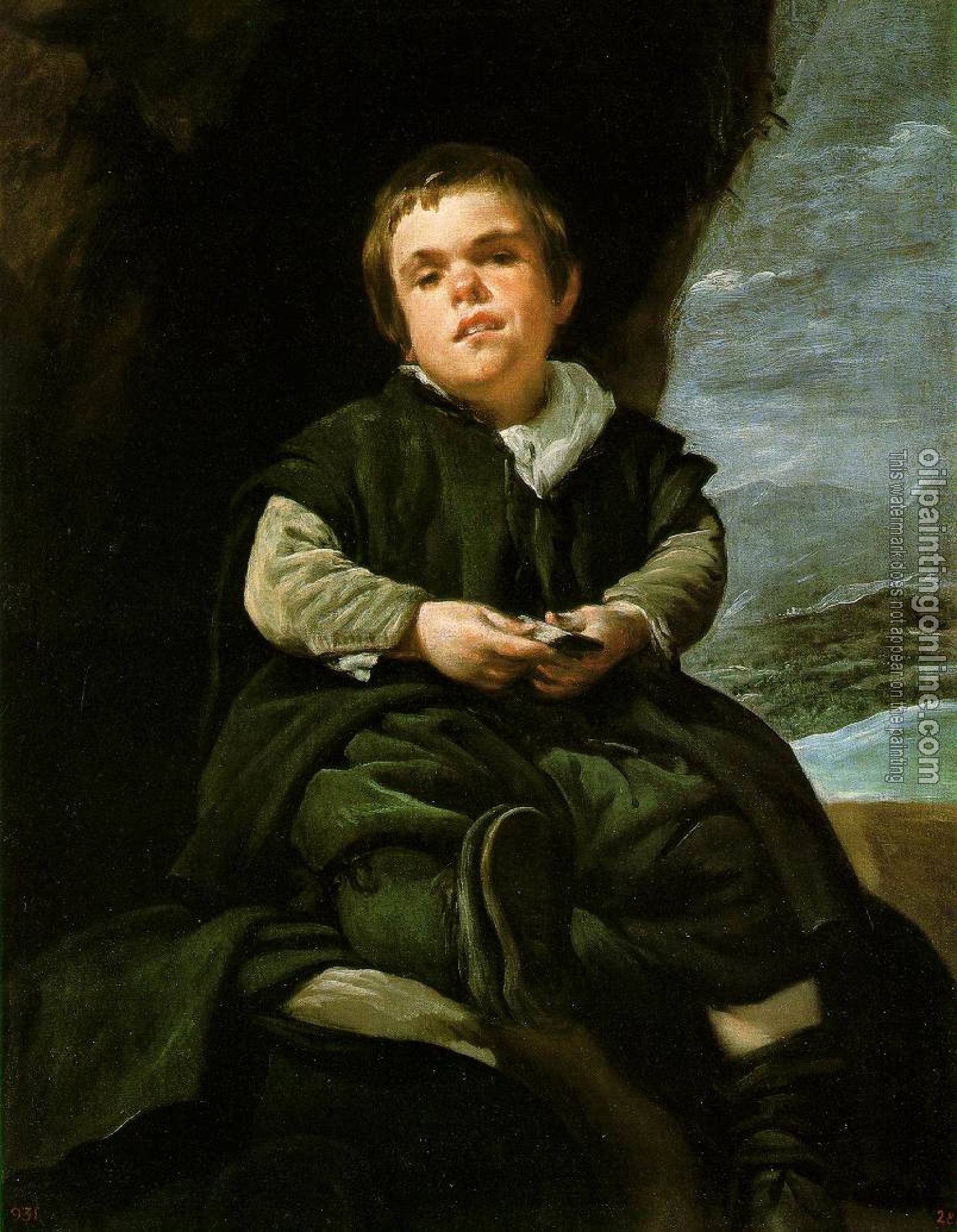 Velazquez, Diego Rodriguez de Silva - The Dwarf Francisco Lezcano